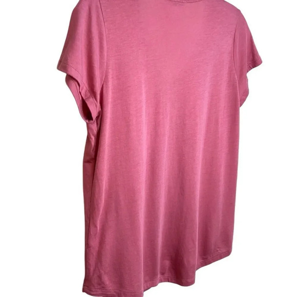 Vince - Women's Pima Cotton T-Shirt, Scoop Neck, Short Sleeve - Pink, X-Small - Picture 9 of 13